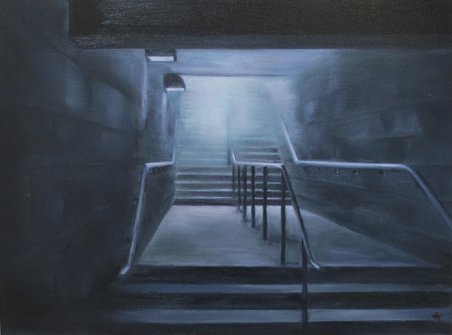 Underground station stairs
