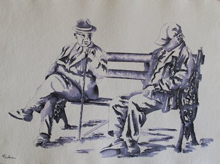 old men on a bench