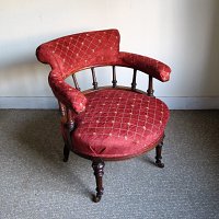 Victorian walnut tub chair