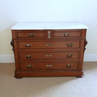 FRENCH MAHOGANY CHEST OF DRAWERS c.1900