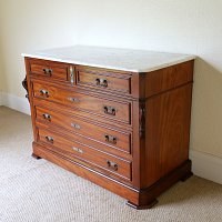 FRENCH MAHOGANY CHEST OF DRAWERS c.1900