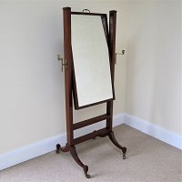 MAHOGANY CHEVAL MIRROR (WITH RISE & FALL MECHANISM)