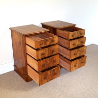 VICTORIAN WALNUT PAIR OF BEDSIDE CHESTS
