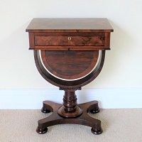 Victorian rosewood needlework table