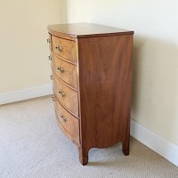 WILLIAM IV MAHOGANY BOW FRONTED CHEST OF DRAWERS