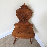 PAIR OF CHERRYWOOD TYROLEAN HALL CHAIRS
